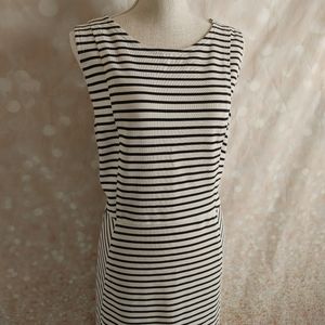 White and Black Ann Taylor Loft Dress